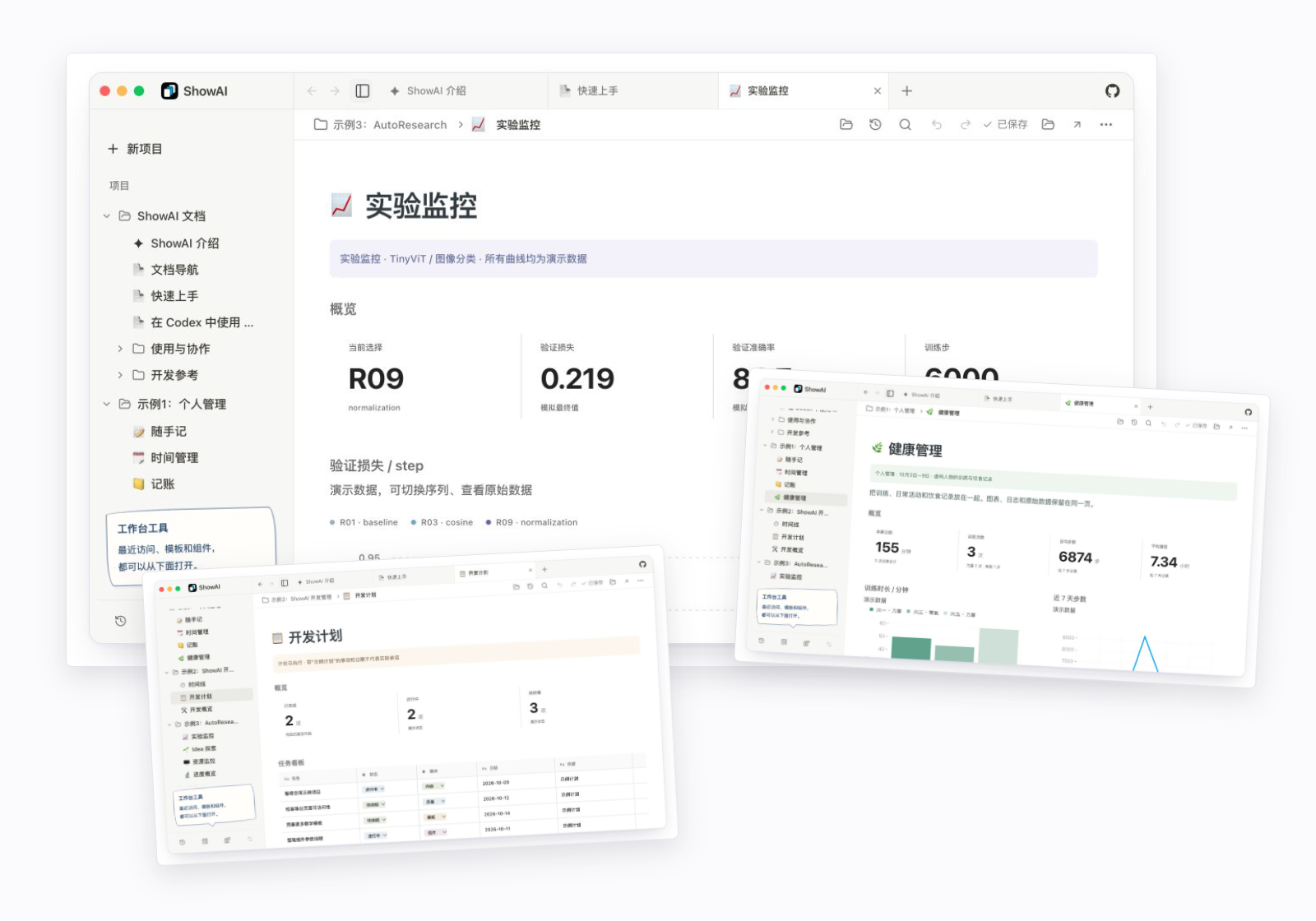 Inside ShowAI · research, personal projects, and development planning